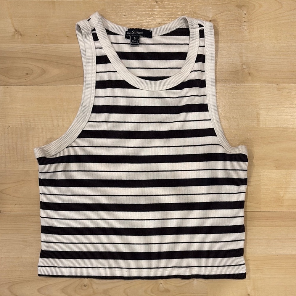 Black and White Striped Tank Top